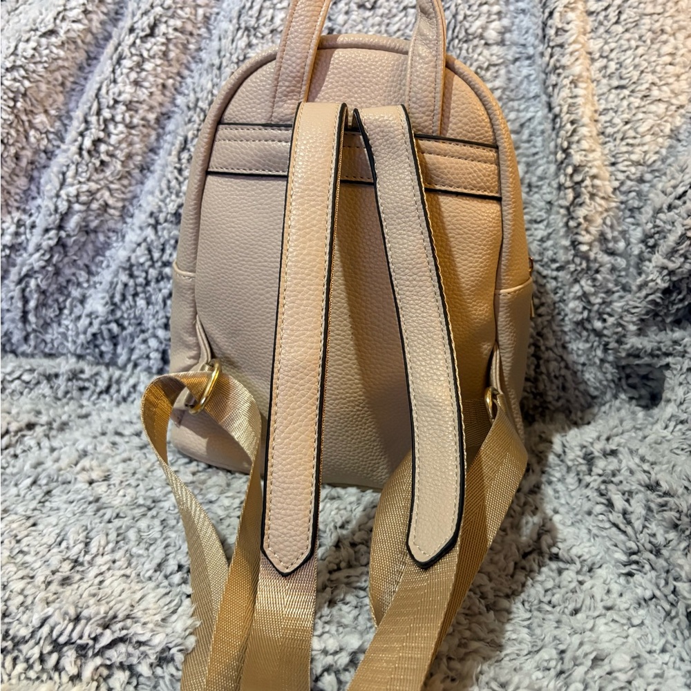 Classic Cream Mini Backpack - Versatile Women's Bag - Picture 3 of 7